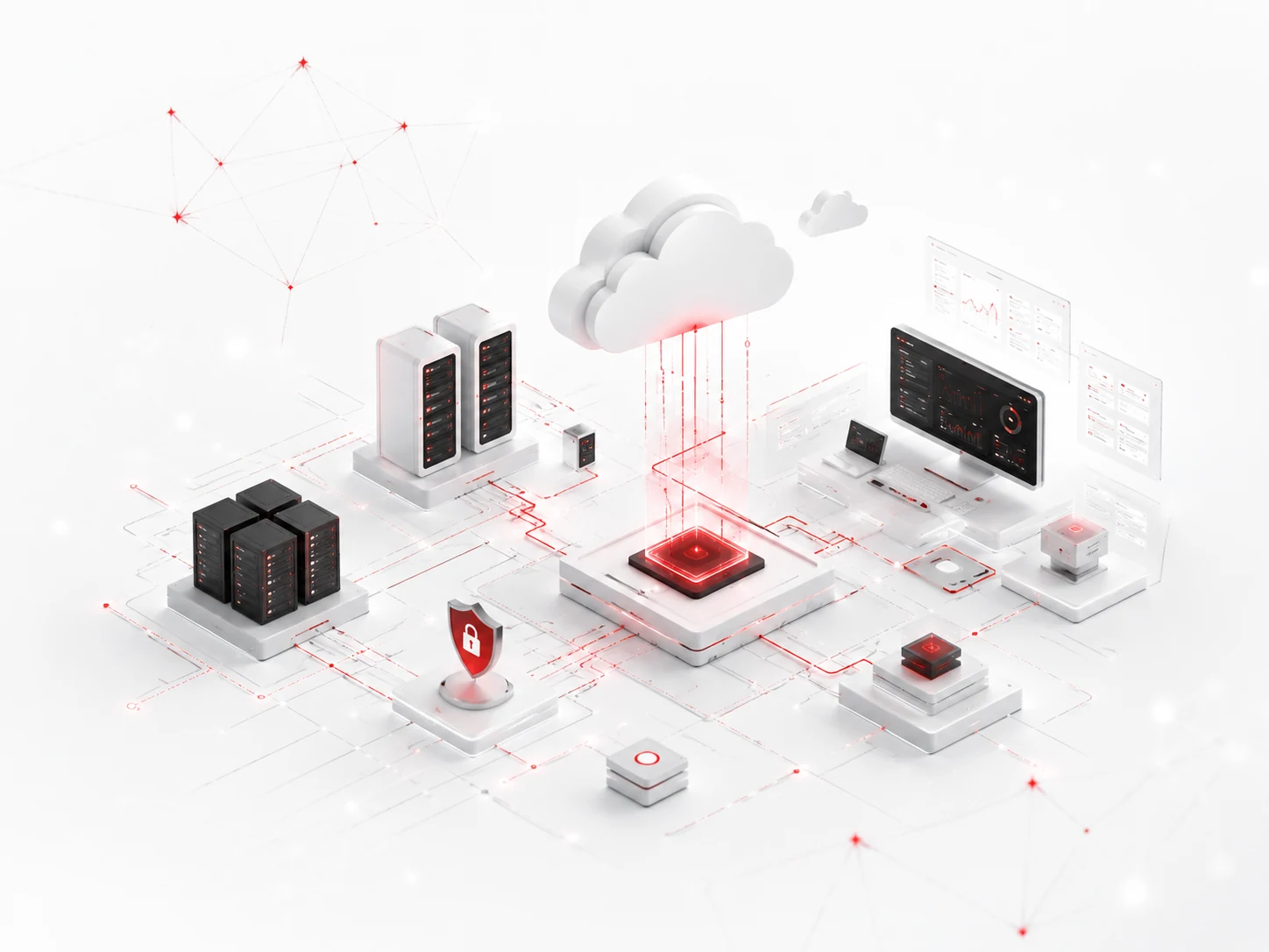 Connected cloud infrastructure, data systems and business technology operations